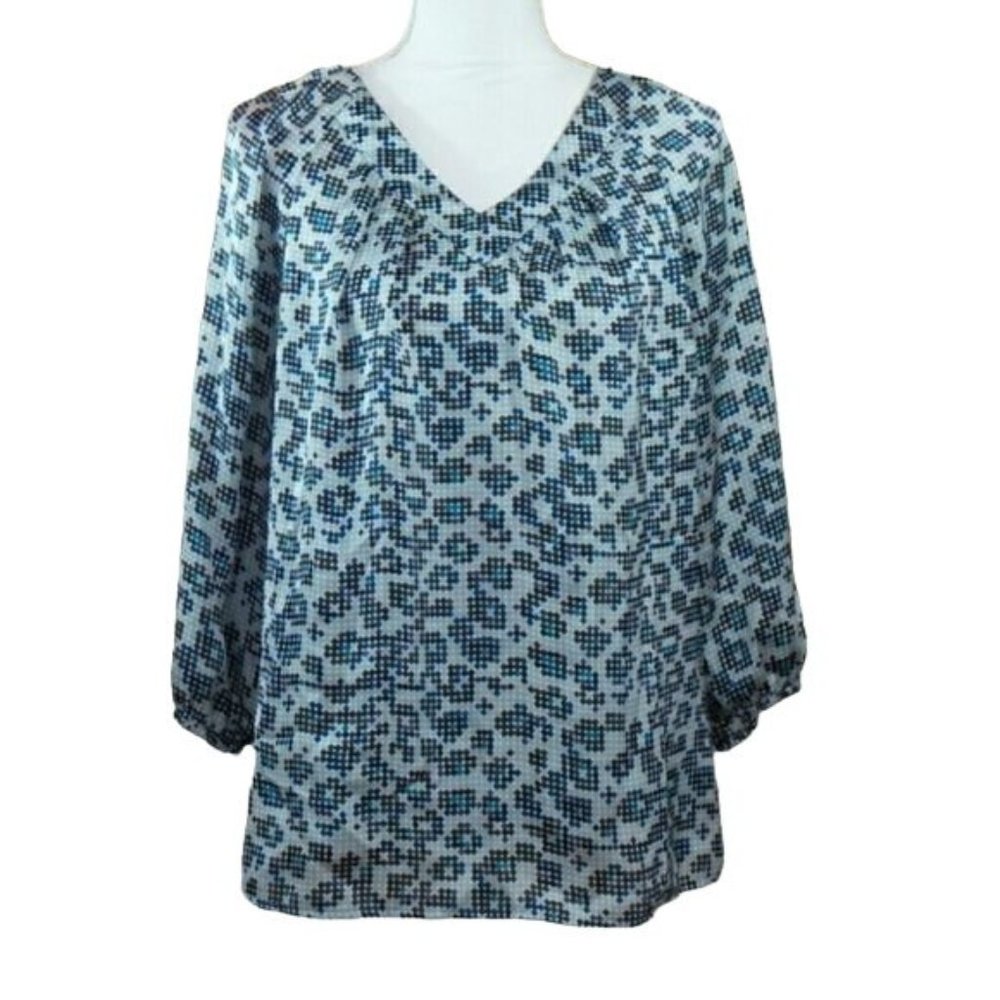 The Limited leopard dot silky blouse M
